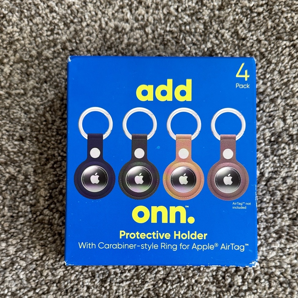 Add Onn Protective Holder for Apple AirTag - 4 Pack